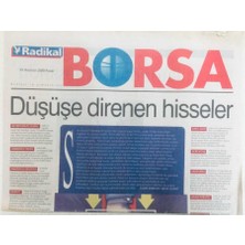 Gökçe Koleksiyon Radikal Gazetesi Borsa Eki 25 Haziran 2000 - Düşüşe Direnen Hisseler  GZ40364