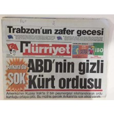 Gökçe Koleksiyon Hürriyet Gazetesi 11 Eylül 1996- Ankarada Şok  Abd Nin Gizli Kürt Ordusu GZ6618