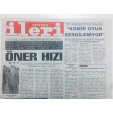 Gökçe Koleksiyon Giresun Ileri Gazetesi 17 Ağustos 2000 - Mhpkomik Oyun Sergileniyor   GZ40811