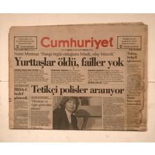 Gökçe Koleksiyon Cumhuriyet Gazetesi 18 Mart 1995 - Tetikçi Polisler Aranıyor GZ5441