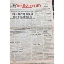 Gökçe Koleksiyon Yeşil  Giresun Gazetesi 26 Ekim 1994  2.5 Milyon Lira Ile Aile Geçinir Mi?  GZ30706