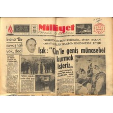 Gökçe Koleksiyon Milliyet Halk Gazetesi 22 Mart 1965 - Işık   Çinle Geniş Münasebet Kurmak Isteriz   GZ121353