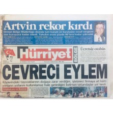 Gökçe Koleksiyon Hürriyet Gazetesi Bölge Eki 30 Temmuz 2000 - Artvin Rekor Kırdı   GZ42266