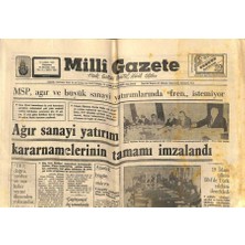 Gökçe Koleksiyon Milli Gazete Gazetesi 10 Kasım 1976 - Ağır Sanayi Yatırım Kararnamelerinin Tamamı Imzalandı  GZ98334