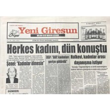Gökçe Koleksiyon Yeni Giresun Gazetesi 9  Mart  2007 Dsp  Akp Kadınları Geriye Götürdü    GZ30676