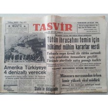 Gökçe Koleksiyon Tasvir Gazetesi - 10 Ocak 1948 - Amerika Türkiyeye 4 Denizaltı Verecek    GZ111276