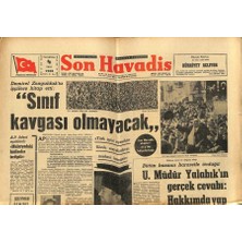 Gökçe Koleksiyon Son Havadis Gazetesi 4 Ekim 1965 - Sukarno Duruma Hakim Oldu - Demirel Zonguldakta Işçilere Hitap Etti GZ120976