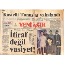 Gökçe Koleksiyon Yeni Asır Gazetesi 8 Eylül 1982 - Kastelli Tunusta Yakalandı - Asala Hakkında Gizli Bilgiler Verdi GZ131670