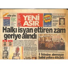 Gökçe Koleksiyon Yeni Asır Gazetesi 21 Aralık 1991 - Aziz Üstelin Son Aşkı Harika Avcı ! - Bornovaya Saksılı Sokak  GZ131615