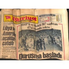 Gökçe Koleksiyon Hürriyet Gazetesi 20 Ağustos 1981 - Istanbulda Askerimizi Şehit Eden Iki Kişi Idam Edildi - Amerika ve Libya Uçakları Çatıştı GZ132333