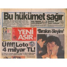 Gökçe Koleksiyon Yeni Asır Gazetesi 3 Nisan 1990 - Ibrahim Tatlısesi Sahnede Vuranları Da Adliyede Vurdular !  GZ131524