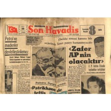 Gökçe Koleksiyon Son Havadis Gazetesi 18 Nisan 1965 - Sophia Lorenin Keyfi Yerinde - Petrol ve Madenler Devletleştirilemez  GZ123964