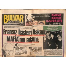 Gökçe Koleksiyon Bulvar Gazetesi 23 Mart 1983 - 1982 Kainat Güzeli Karen Baldwin Türkiyeye Geliyor - Fransız Içişleri Bakanı Mafianın Adamı GZ132377