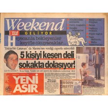 Gökçe Koleksiyon Yeni Asır Gazetesi 27 Eylül 1989 - 5 Kişiyi Kesen Deli Sokakta Dolaşıyor - Mitçotakisin Damadı Öldürüldü  GZ132273