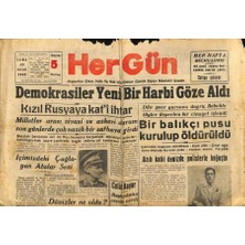 Gökçe Koleksiyon Hergün Gazetesi 30 Nisan 1948 - Merkez Bankasının Altın Stokları Çok Azaldı GZ93381