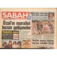 Gökçe Koleksiyon Sabah Gazetesi 28 Haziran 1986 - Özalın Moralini Bozan Gelişmeler - Anap Seçim Kararı Arefesinde  GZ126533