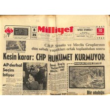 Gökçe Koleksiyon Milliyet Halk Gazetesi 10 Aralık 1963 -Chp Senato ve Meclis Gruplarının Dün Sabah Yaptıkları Ortak Toplantıdan Sonra Kesin Kararchp  Hükümet Kurmuyor GZ91577