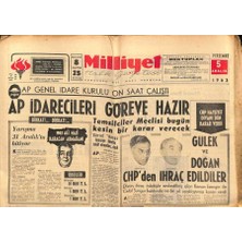 Gökçe Koleksiyon Milliyet Halk Gazetesi 5 Aralık 1963 - Ap Genel Idare Kurulu On Saat Çalıştı  GZ91600