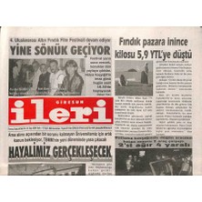 Gökçe Koleksiyon Giresun Ileri Gazetesi 17 Eylül 2005 - Fındık Pazara Inince Kilosu 5,9 Ytlye Düştü  GZ93765