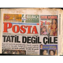 Gökçe Koleksiyon Posta Gazetesi 12 Mart 2000 - Starlar Bayramda Paraya Doyacak * Hülya Avşar - Ebru Gündeş -    GZ96431