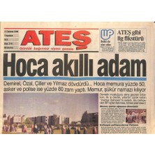 Gökçe Koleksiyon Ateş Gazetesi 11 Temmuz 1996 - Ibrahim Tatlısesin Oğlu Katil Zanlısı  GZ119452