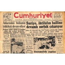 Gökçe Koleksiyon Cumhuriyet Gazetesi 25 Ekim 1957 - Moda Kralı Christian Dior Öldü - Suriye , Ihtilâfın Halline Devamlı Zorluk Çıkarıyor  GZ119641