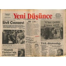 Gökçe Koleksiyon Yeni Düşünce Gazetesi 23 Ekim 1987 - Erdal Inönü Hakkında Suçlamalar Devam Ediyor   Inönü Solu Katletti !..  GZ122812