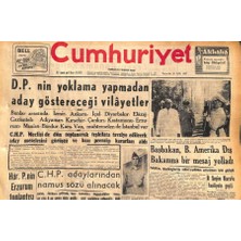 Gökçe Koleksiyon Cumhuriyet Gazetesi 26 Eylül 1957 - Dünya Tıb Birliği Konsey Toplantıları - Istanbul Valiliği Meselesi  GZ119652