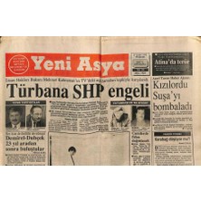 Gökçe Koleksiyon Yeni Asya Gazetesi 27 Şubat 1992 - Türbana Shp Engeli  GZ104353