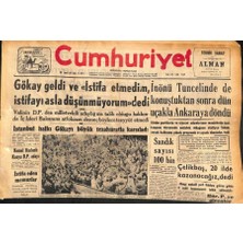 Gökçe Koleksiyon Cumhuriyet Gazetesi 24 Eylül 1957 - Dünya Bankası Batı Almanyadan Borç Aldı - Suriye B.amerika Ile Görüşmeğe Hazırmış  GZ119650
