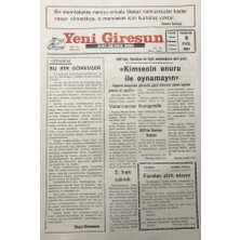 Yeni Giresun Gazetesi 8  Eylül   1994 Shp Den Belediye Ile Ilgili Suçlamalara Sert Yanıt  GZ25996