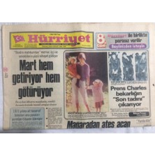 Hürriyet Gazetesi 1 Mart 1981 - Prens Charles Bekarlığın Son Tadını Çıkarıyor - GZ19767