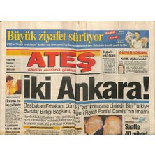 Gökçe Koleksiyon Ateş Gazetesi 7 Eylül 1996 - Saddam Sıkıştırdı  Bölücüler Kuzey Irakta 10 Kampa Yığıldı GZ123171