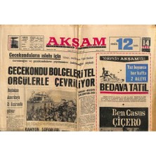 Akşam Gazetesi 14 Haziran 1964 - Sultan Abdülmecit Amerika Senatosunda Alkışlanmıştı  GZ92445