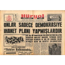 Gökçe Koleksiyon Hüryol Gazetesi 20 Mart 1965 - Mitolojiye Dayanan Isim ve 13. Asırdan Gelen Bir Sülale  GZ109822