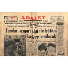 Adalet Gazetesi 16 Mart 1965 - Ürgüplü , Dün Ülgenalpla Görüşme Yaptı - Sophia Loren Carlo Pontiye Hayran  GZ121696