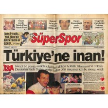 Gökçe Koleksiyon Hürriyet Gazetesi Süper Spor Eki 31 Mart 1995 - Türkiyeye Inan  GZ78186