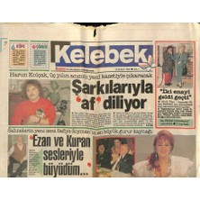 Hürriyet Gazetesi Kelebek Eki 18 Şubat 1992 - Harun Kolçak , Üç Yılın Acısını Yeni Kasetiyle Çıkaracak  GZ123009