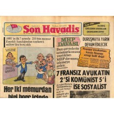 Gökçe Koleksiyon Son Havadis Gazetesi 24 Ağustos 1981 - Kaddafi , Akdeniz Ülkelerindeki Abd Üslerinin Kapatılmasını Istedi  GZ92190