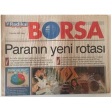 Gökçe Koleksiyon Radikal Gazetesi Borsa Eki 5 Ağustos 2001- Paranın Yeni Rotası GZ20384