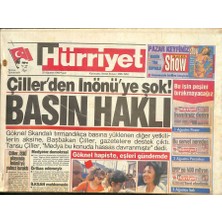 Gökçe Koleksiyon Hürriyet Gazetesi 22 Ağustos 1993 - Çillerden Inönüye Şok !  - Mustafa Koçun Uçağında Kaza - Güner Ümit 6 Milyara Kanal 6da GZ126718