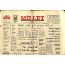 Millet Gazetesi 22 Kasım 1975 - Sol Şimdi De Köylüyü Tahrik Ediyor   GZ104232