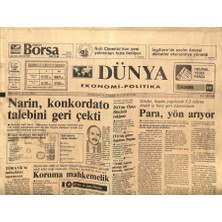 Dünya Gazetesi Ekonomi-Politika Eki 18 Mart 1992 - Çimento Fabrikalarına Çalışanlar Ortak Oluyor    GZ97403