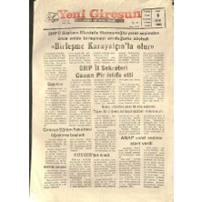 Yeni Giresun Gazetesi 5 Ekim 1993 - Giresun Eğitim Fakültesi Öğretime Başladı GZ105322
