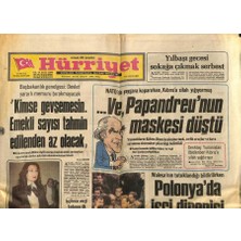 Hürriyet Gazetesi 16 Aralık 1981 - Bülent Ersoyun 72 Milyon Lira Vergi Borcu Çıktı    GZ97486