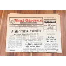 Yeni Giresun Gazetesi 31 Ağustos 1998 - Atalarımızla Övündük GZ1766