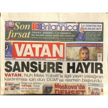 Vatan Gazetesi 25 Ekim 2002 - Moskovada Dehşet - Vatan , Nuh Mete Yükselle Ilgili Yayın Yasağının Kaldırılması Için Dün Dgmye Resmen Başvurdu GZ125457