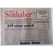 Giresun Son Haber Gazetesi 2 Şubat 1994 - Başkan Burnaz  Fiskobirlik 1992 Ürünü Fındığı Tüccara Satmaya Başladı GZ18197