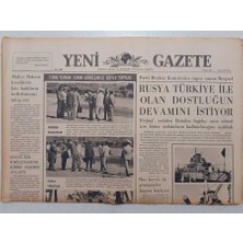 Yeni Gazete - 1 Ekim 1965 - Rusya Türkiye Ile Dostluğun Devamını Istiyor GZ111884