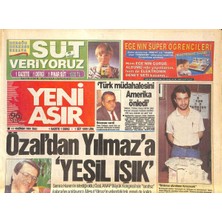 Yeni Asır Gazetesi 11 Haziran 1991 - Özaldan Yılmaza Yeşil Işık - Türk Müdahalesini Amerika Önledi  GZ131862
